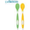 DR BROWNS SOFT TIP SPOON YELLOW.GREEN TF011