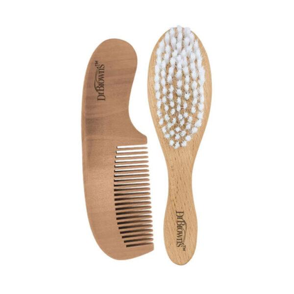 Dr. Brown's Soft Wood Brush & Comb