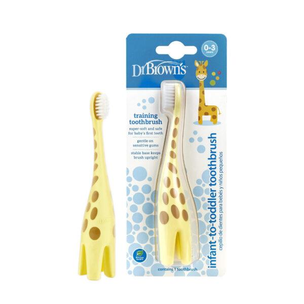 DR BROWNS BROSSE A DENTS GIRAFFE 0-3ANS HG060