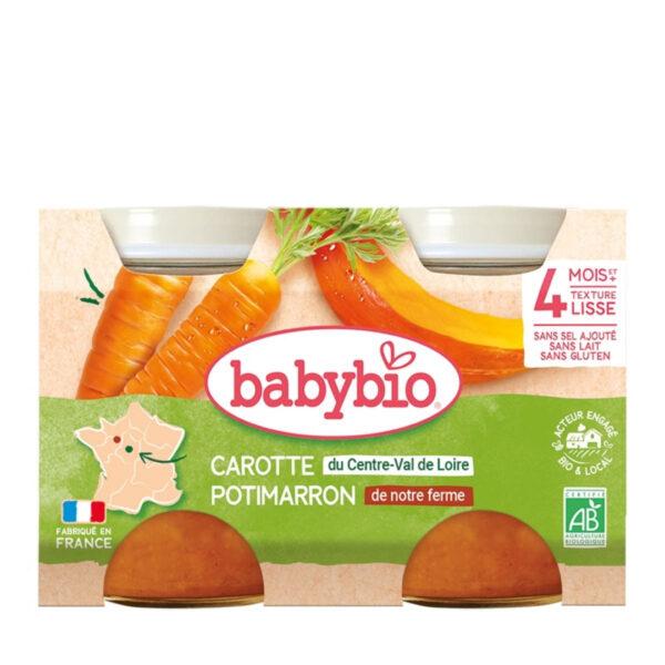 BABYBIO POT CAROTTE POTIMARRON 2*130G