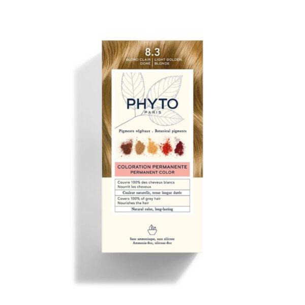 PHYTO PHYTOCOLOR COLORATION PERMANENTE 8.3 BLOND CLAIR DORE