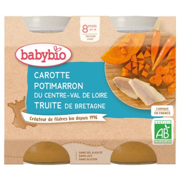 BABYBIO POT CAROTTE POTIMARRON TRUITE 2*200G