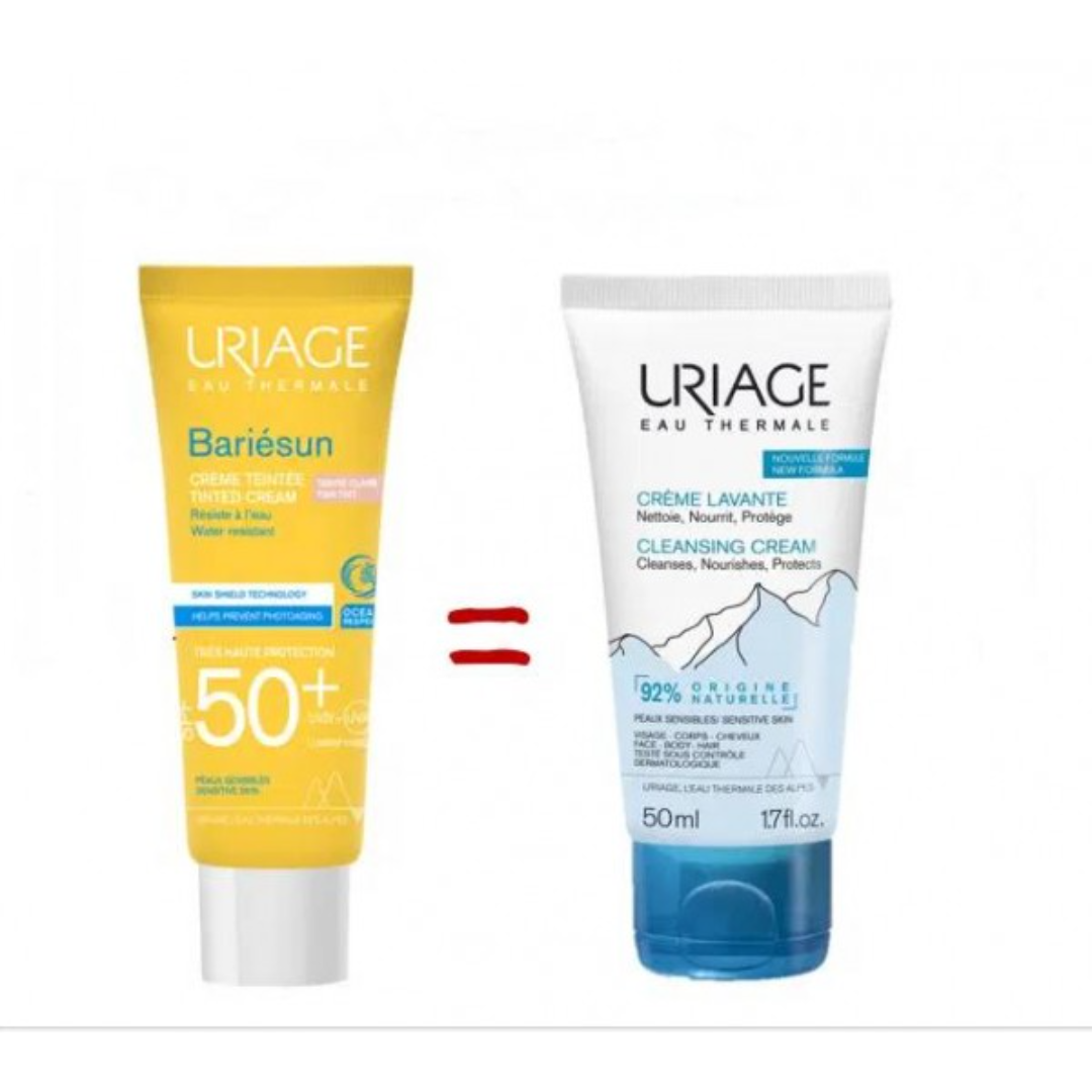 URIAGE BARIESUN CREME HYDRATANTE SPF50+CREME LAVANTE 50ML