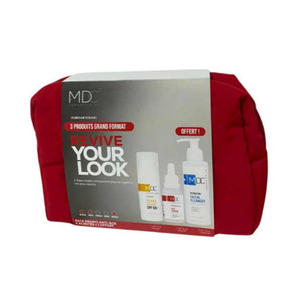 MDC REVIVE YOUR LOOK MDC ECRAN SOLAIRE SPF50+ MDC EYE SERUM+ MDC FACIAL CLEANSER OFFERT