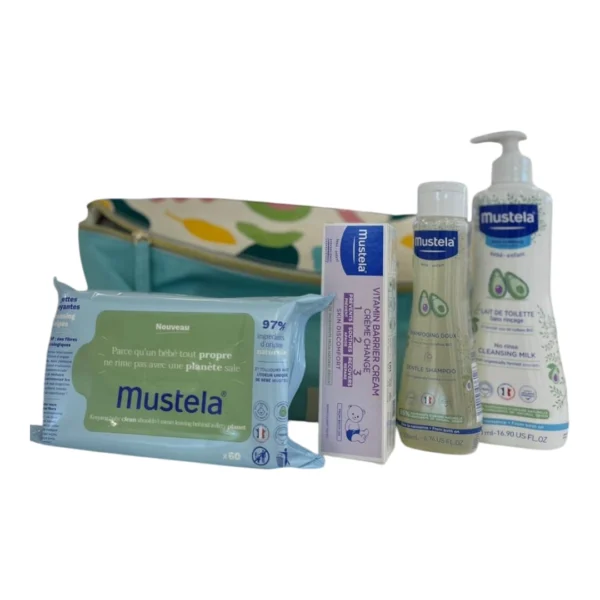 MUSTELA PACK BANANE PARENTS PASTEL lait de toilettes+ creme de change+shampoing doux 200ml+lingettes