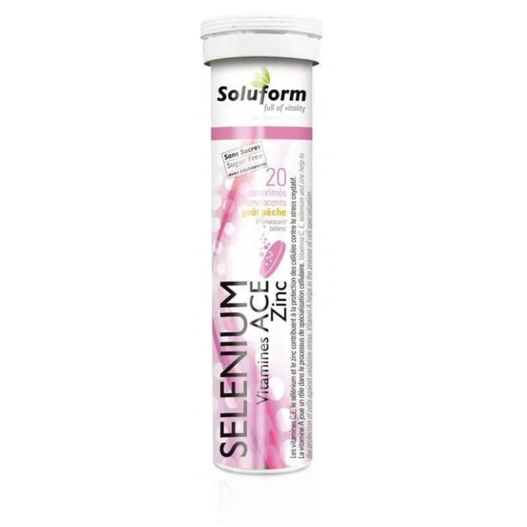 SOLUFORM SELENIUM VITAMINES ACE ZINC 20 COMPRIMÉS