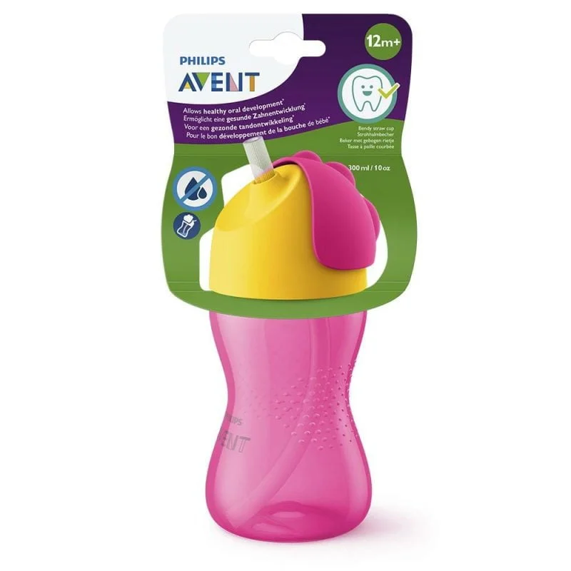 AVENT TASSE ROSE A PAILLE 300ML 12M+ 798/02