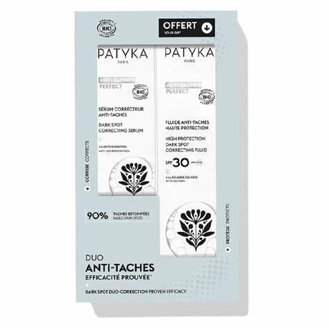 PATYKA - COFFRET SÉRUM CORRECTEUR ANTI-TACHES BIO 30ML + FLUIDE ANTI-TACHES HAUTE PROTECTION SPF30 BIO 50ML