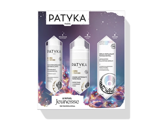 PATYKA LE RITUEL JEUNESSE HUILE DEMAQUILLANTE+MOUSSE NETTOYANTE+ SERUM REPULPANT FONDAMENTAL