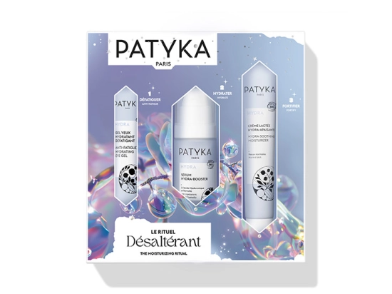 PATYKA - COFFRET HYDRA LE RITUEL DÉSALTÉRANT - SÉRUM HYDRA-BOOSTER 30ML + GEL YEUX HYDRATANT DÉFATIGANT 15ML OFFERT + CRÈME LACTÉE HYDRA