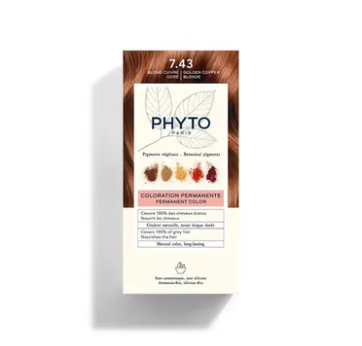 PHYTO PHYTOCOLOR COLORATION PERMANENTE 7.43 BLOND CUIVRE DORE