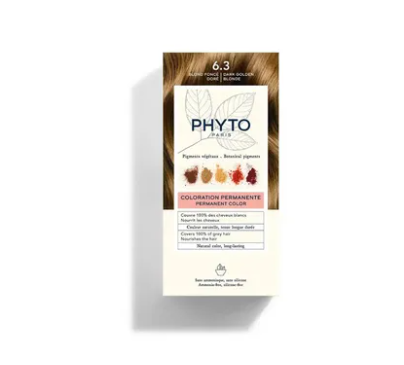 PHYTO PHYTOCOLOR COLORATION PERMANENTE 6.3 BLOND FONCE DORE