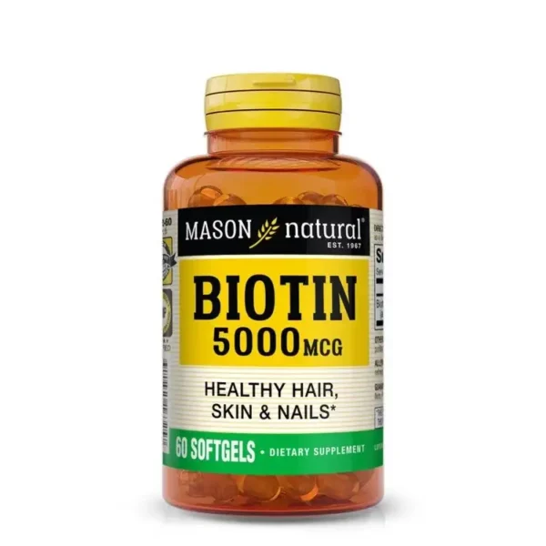 MASON NATURAL BIOTIN 5000MCG B60 SOFTGELS