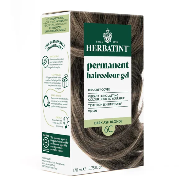 HERBATINT SOIN COLORANT PERMANENT 6C BLOND FONCE CENDRE