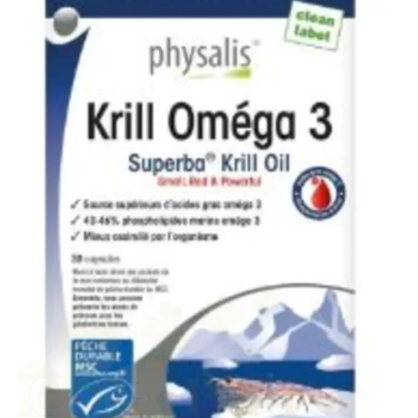 PHYSALIS KRILL OMEGA 3 30 COMPRIMES
