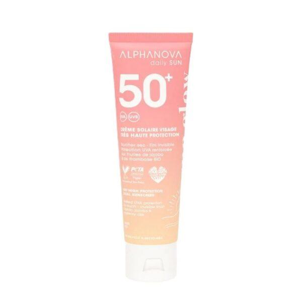 ALPHANOVA SUN GLOW CREME SOLAIRE VISAGE SPF50+ 50ML