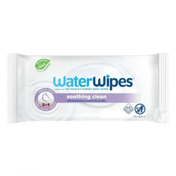 WATERWIPES LINGETTES APAISANTES EXTRAIT DE LAVANDE B48