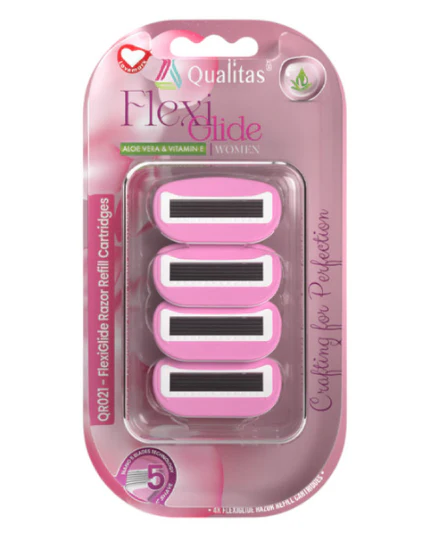 FLEXI GLIDE ALOE VERA + VITAMIN E WOMEN REFILL CARTRIGES RAZOR