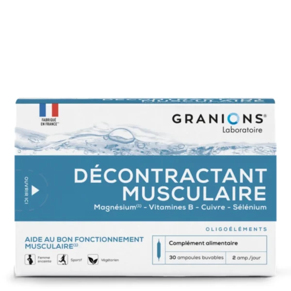 GRANIONS DECONTRACTANT MUSCULAIRE 30 AMPOULES