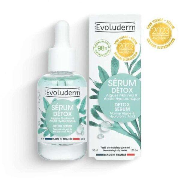 EVOLUDERM SERUM DETOX ALGUES MARINES ET ACIDE HYALURONIQUE 30 ML