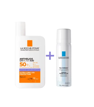 LA ROCHE POSAY - ANTHELIOS FLUIDE ANTI-TACHES SPF50+ 50ML + EAU THERMALE 50ML