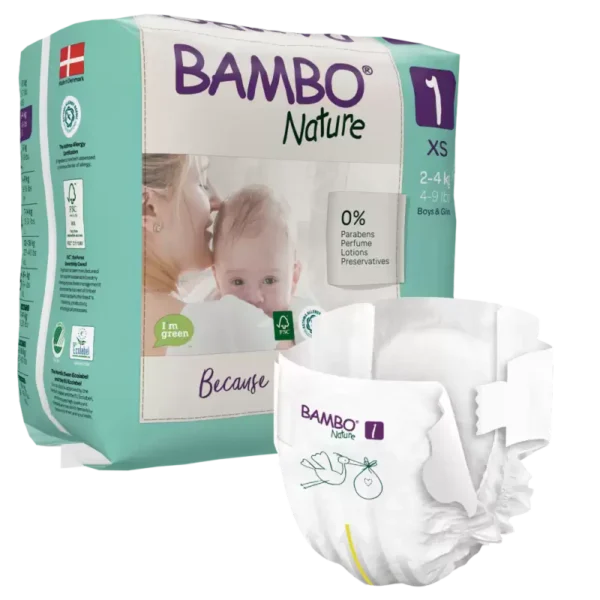 BAMBO NATURE T1 (2-4KG) couches Bébé | 22 unités
