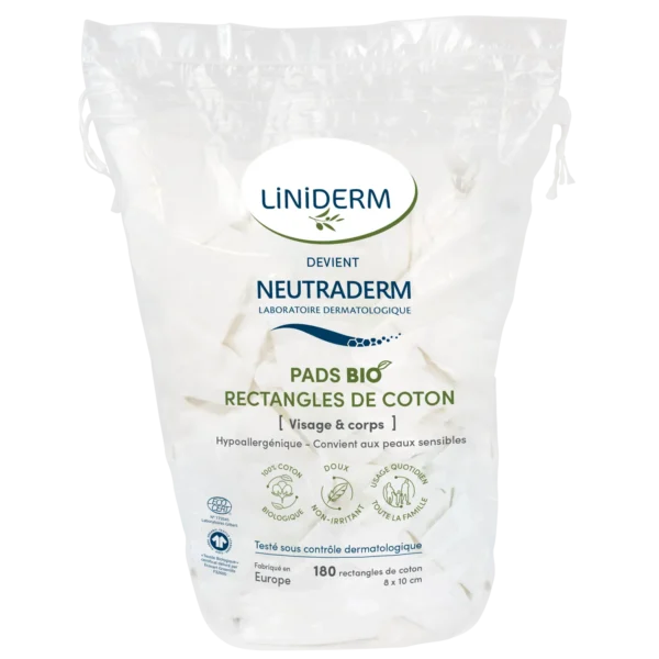 Gilbert liniderm pads bio 180 rectangles de coton