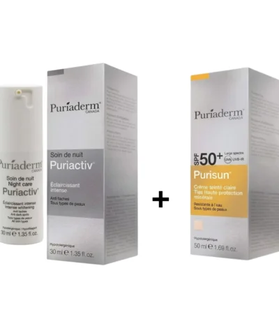 Puriaderm Puriactiv Soin Nuit + Ecran Teinte Clair spf 50