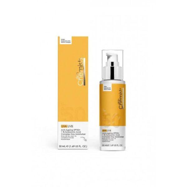 skinChemists Crème de jour anti-âge SPF 50 à 1 % d'acide hyaluronique 50 ml