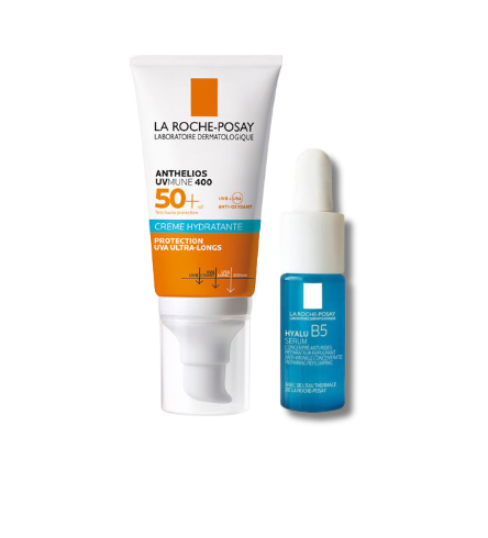 ROCHE POSAY ANTHELIOS UVMUNE 400 (CREME FONDANTE INVISIBLE 50+) 50ML+ HYALU B5 SERUM 10ML OFFERT
